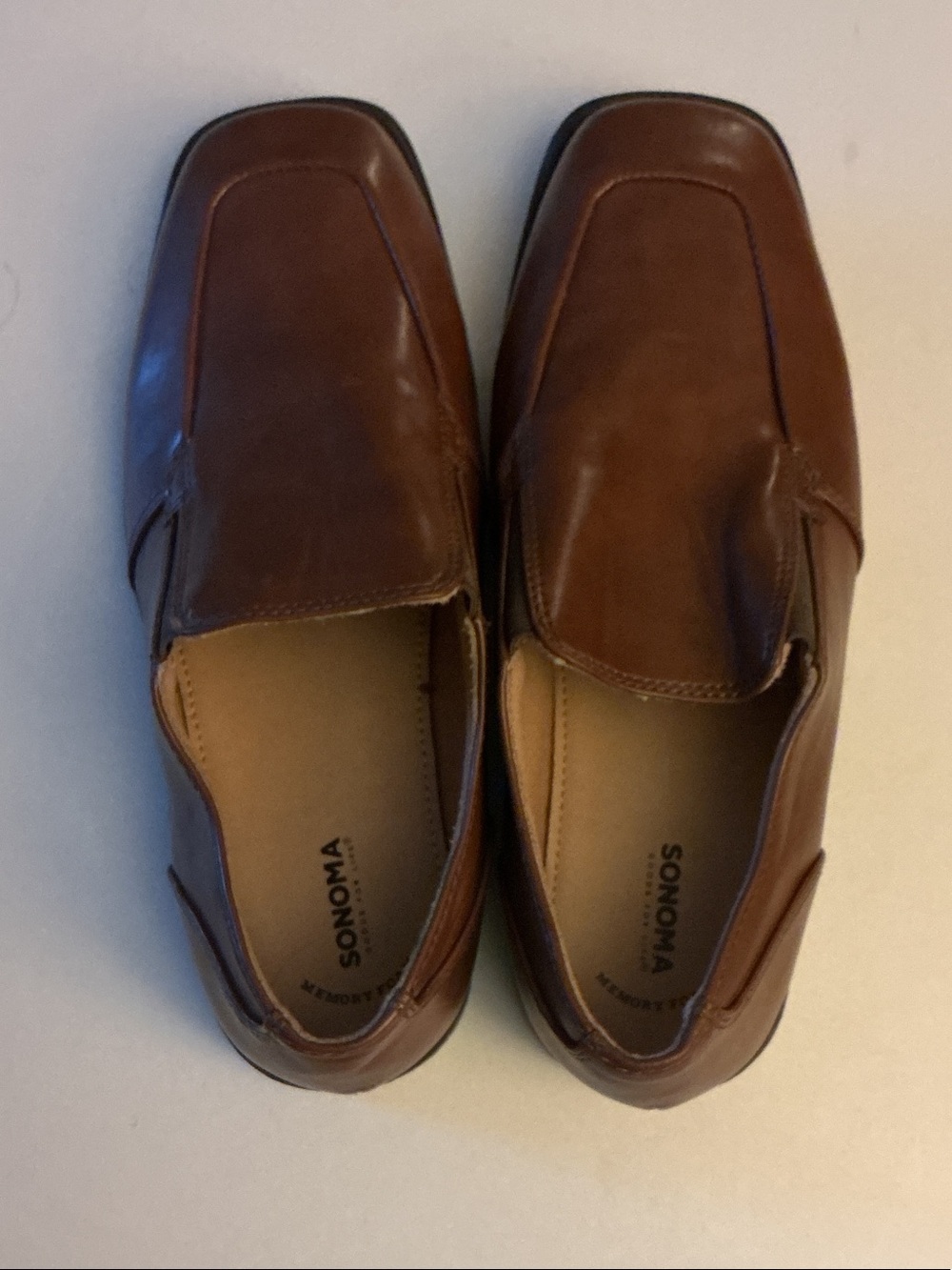 Sonoma Men's Cognac Brown Slip-On Loafers